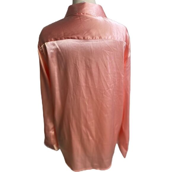 #512 REGINE CHEVALLIER C. Rose Tendre Satin Blouse - Picture 4 of 8